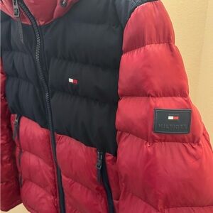 Tommy Hilfiger Men's signature colors Red & Black Jacket S & polo shirt M